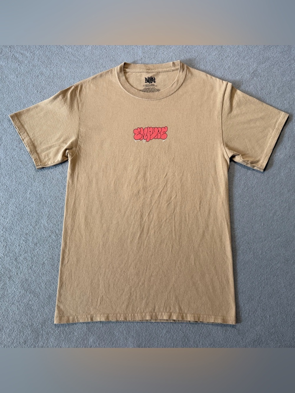 Empyre Alley Cat T-Shirt Men’s Small Beige Cat Graphic Skate Tee